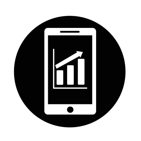 Icono gráfico del teléfono móvil — Vector de stock