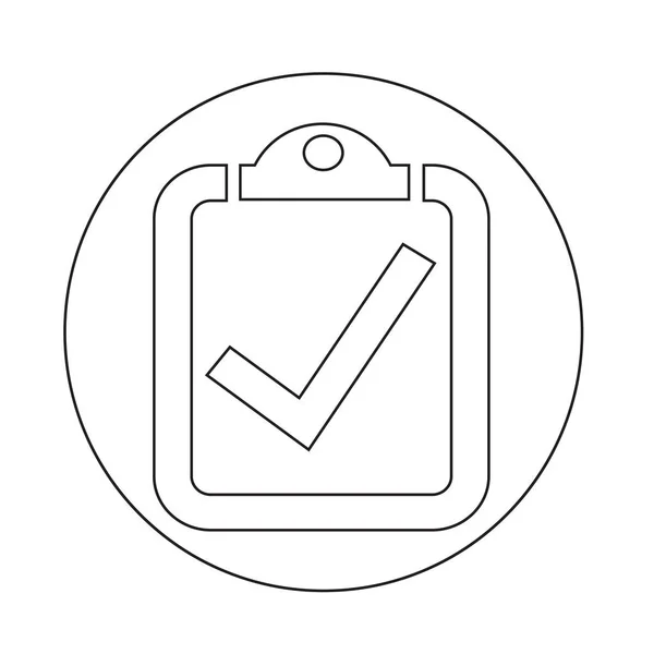 Controlelijst eenvoudige pictogram — Stockvector