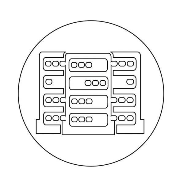 Icône de serveur informatique — Image vectorielle