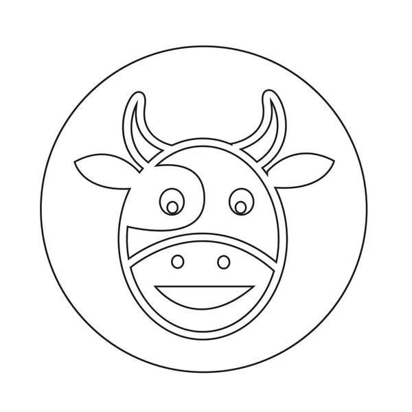 Icono de cabeza de vaca — Archivo Imágenes Vectoriales