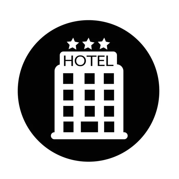 Ícone simples hotel — Vetor de Stock