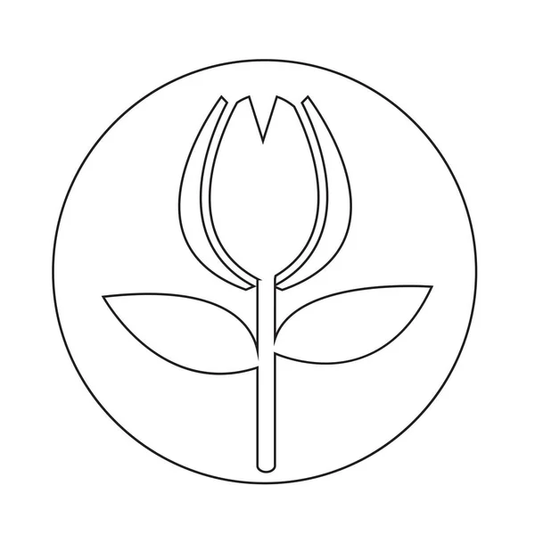 Fleur icône simple — Image vectorielle