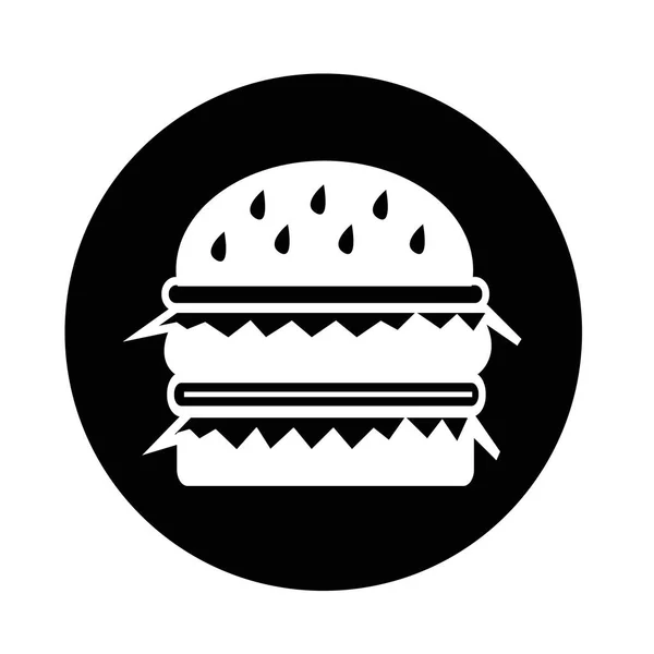 Hamburger egyszerű ikon — Stock Vector