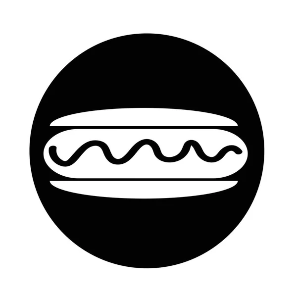 Ikon sosis hot dog - Stok Vektor