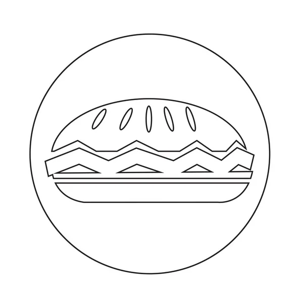 馅饼简单图标 — 图库矢量图片