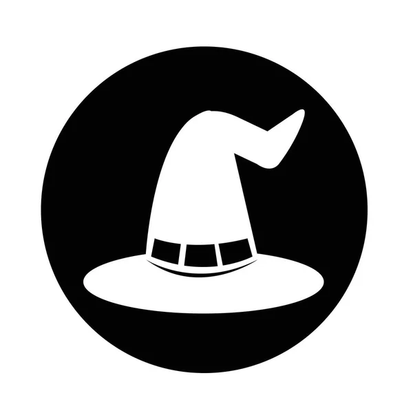 Halloween bruja sombrero icono — Vector de stock