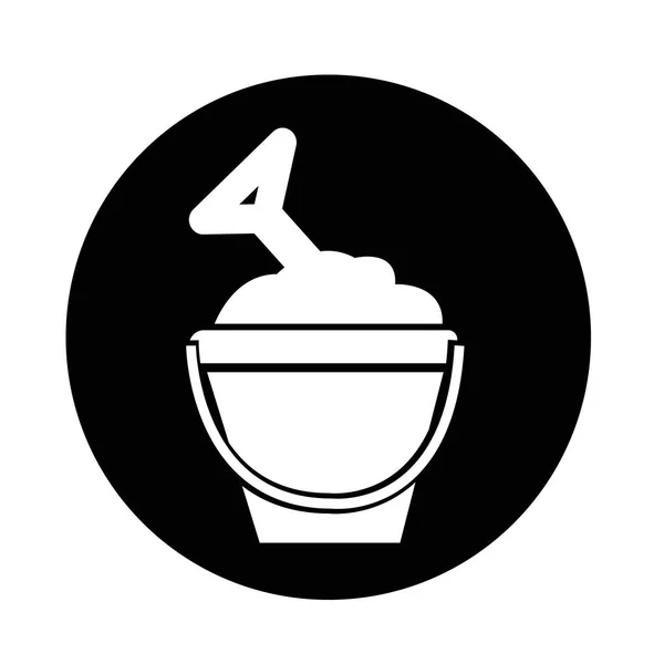 Zand emmer pictogram — Stockvector