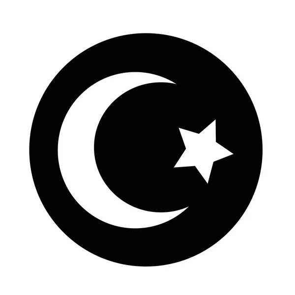 Islam icône croissant étoile — Image vectorielle