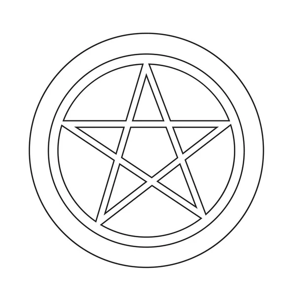 Pentagram simple icon — Stock Vector