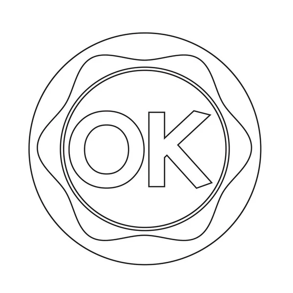 OK simple button — Stock Vector