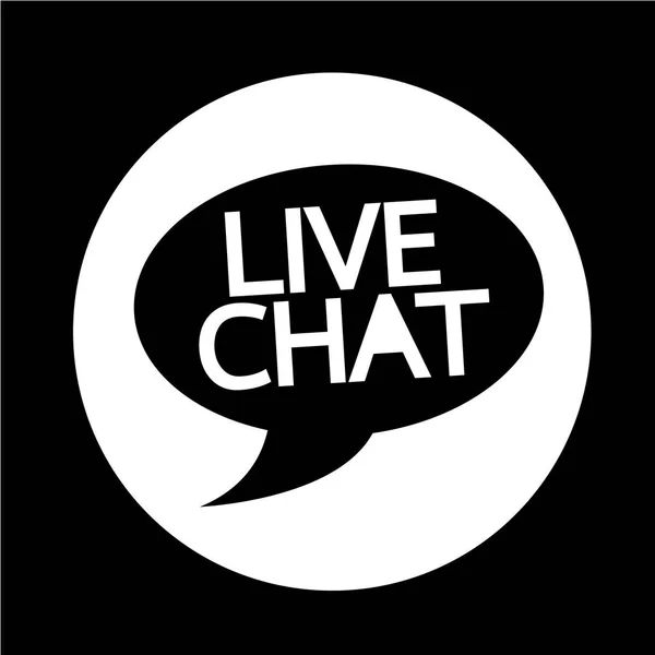 Icono de chat en vivo — Vector de stock