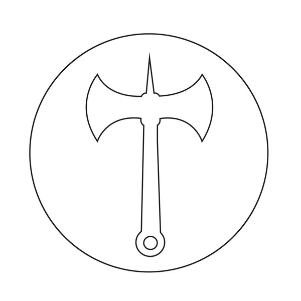 斧のシンプルなアイコン — ストックベクタ