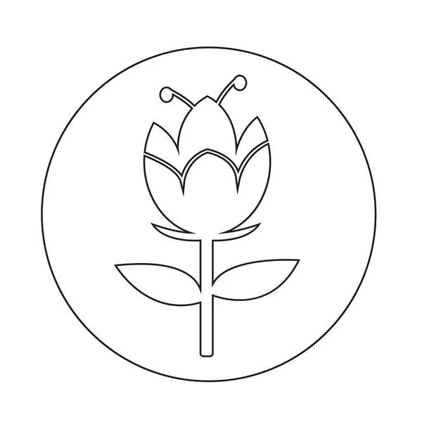 Flor icono simple — Vector de stock