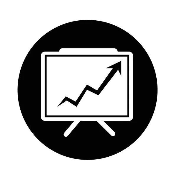 Icono de gráfico creciente — Vector de stock