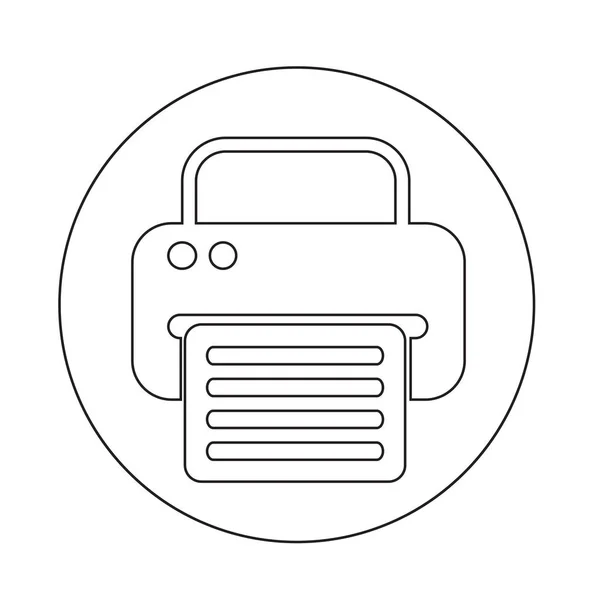 Icono web de fax — Vector de stock