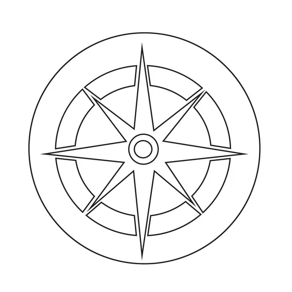 Boussole icône simple — Image vectorielle
