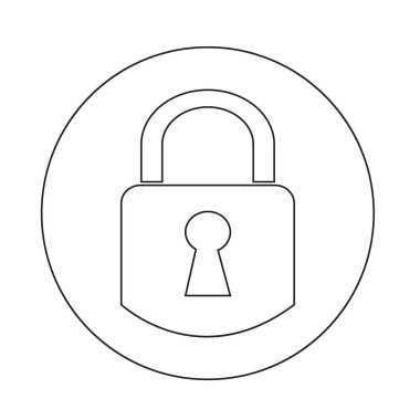 basit asma kilit simgesi