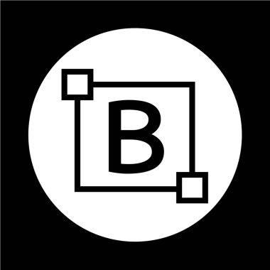 Kalın metin düzenleme mektup simgesi