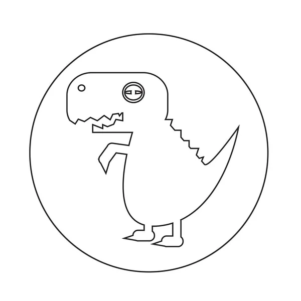 Tyranozaur proste ikona — Wektor stockowy