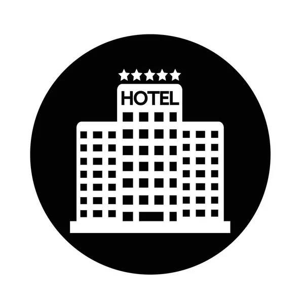 Hotelbau-Ikone — Stockvektor