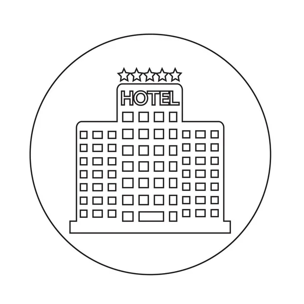 Hotel building Icon — Stock Vector