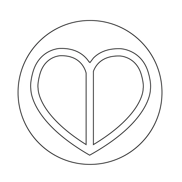 Amour coeur icône — Image vectorielle