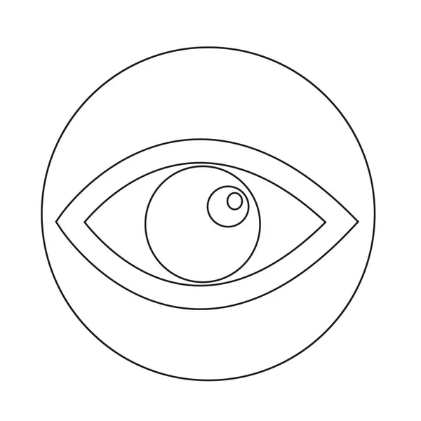 Enkla ögonikonen — Stock vektor