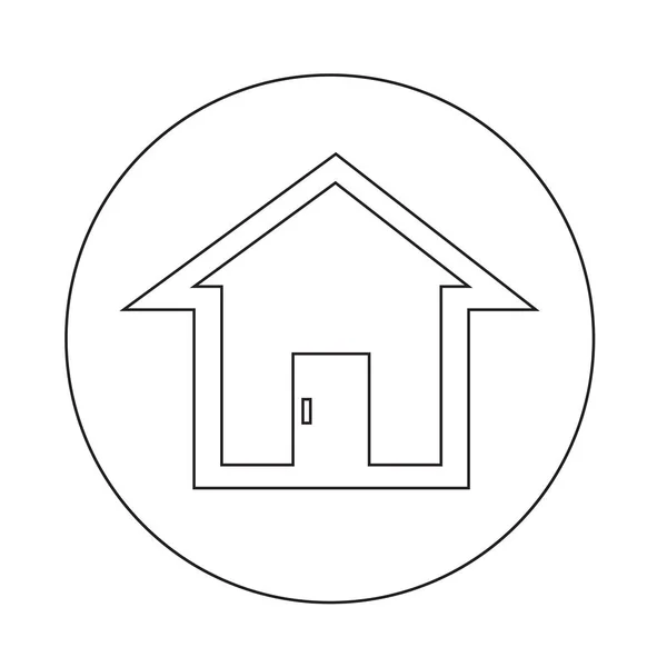 Immobilier icône simple — Image vectorielle