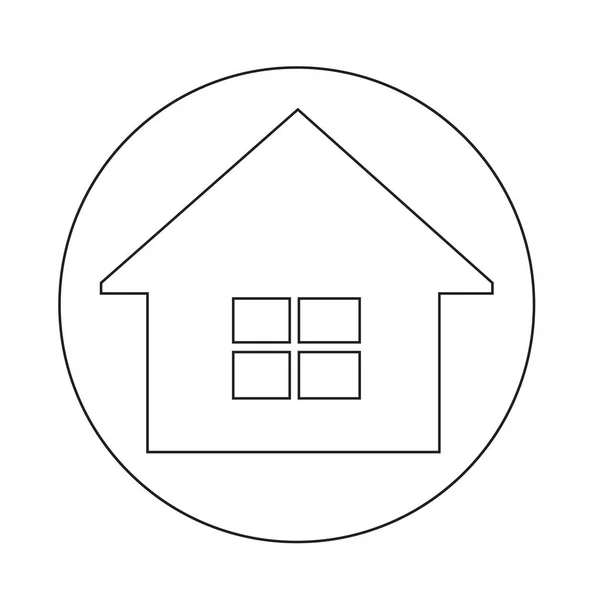 Real estate simple icon — Stock Vector