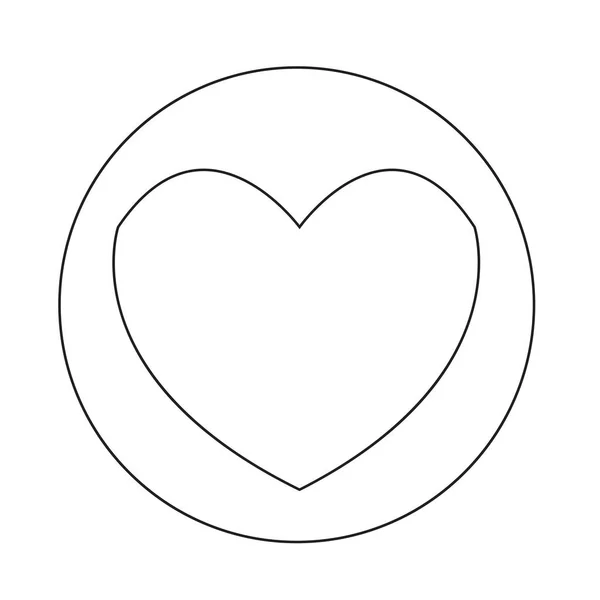 Jednoduchý ikona srdce — Stockový vektor