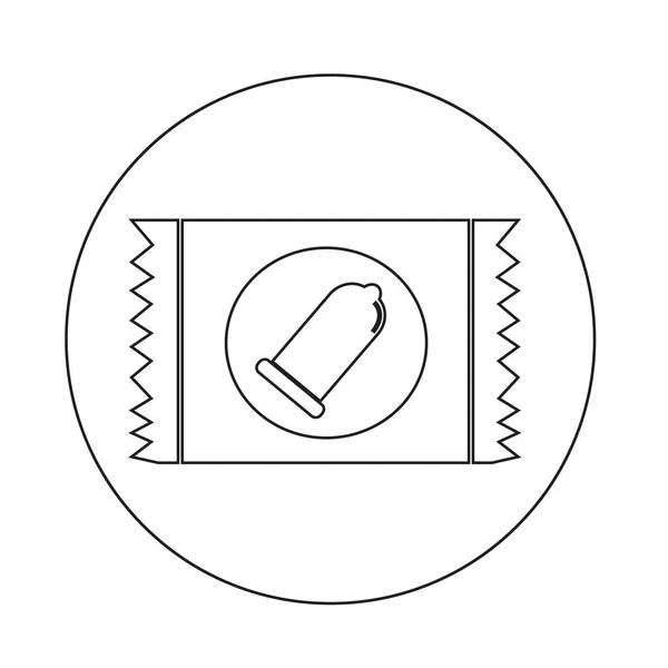 Prezerwatywa proste ikona — Wektor stockowy