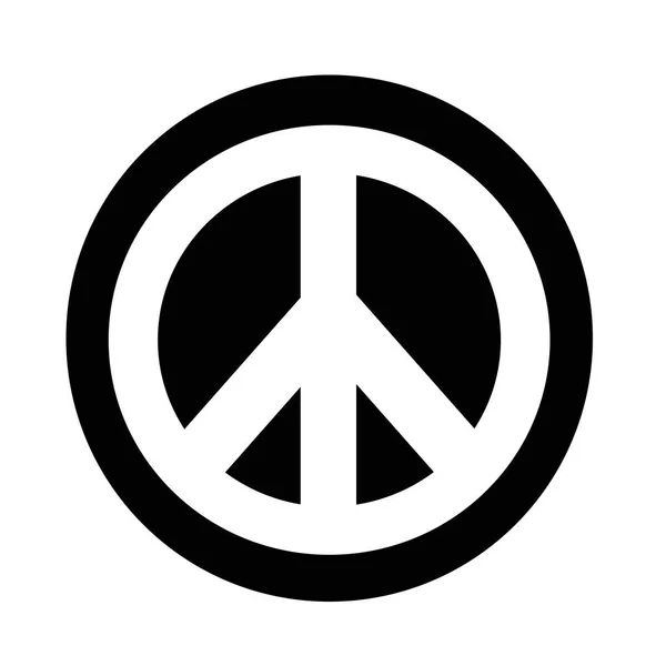 Icona simbolo di pace hippie — Vettoriale Stock