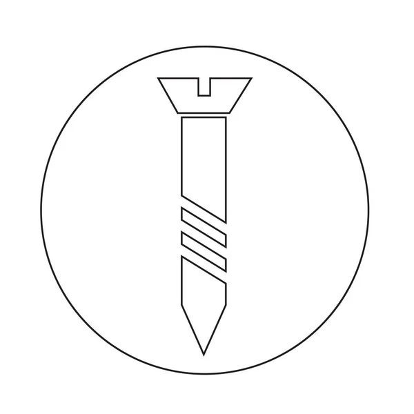 Śrubę proste ikona — Wektor stockowy