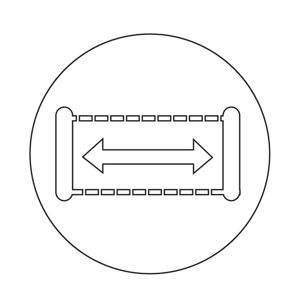 Icono de signo de ancho — Vector de stock