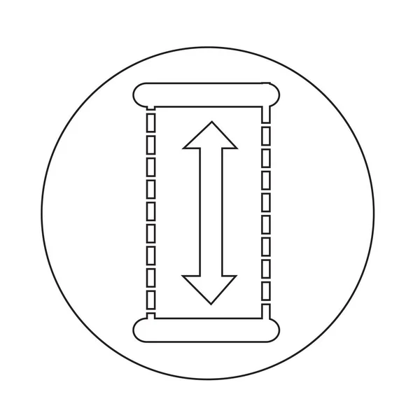 Icône de signe de hauteur — Image vectorielle