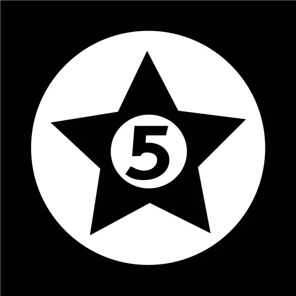 Icono del hotel de cinco estrellas — Vector de stock
