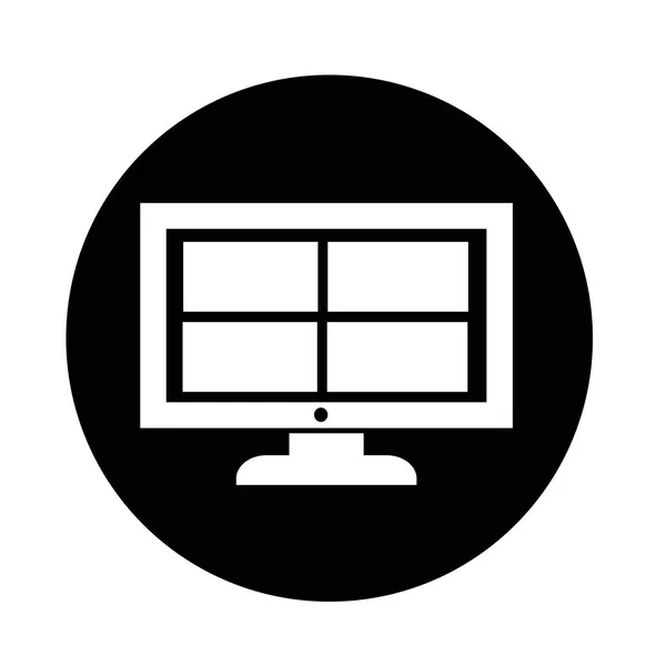 Fenster im Monitor-Symbol — Stockvektor