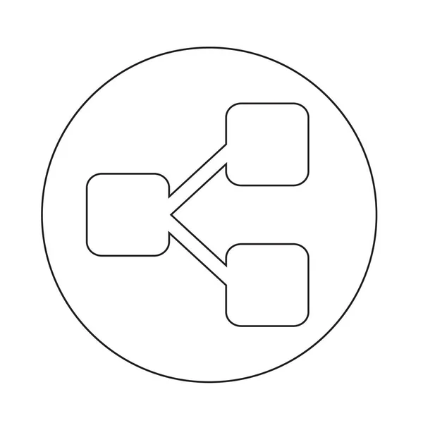 Icono de estructura de árbol — Vector de stock