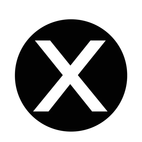Avbryta cross ikonen — Stock vektor