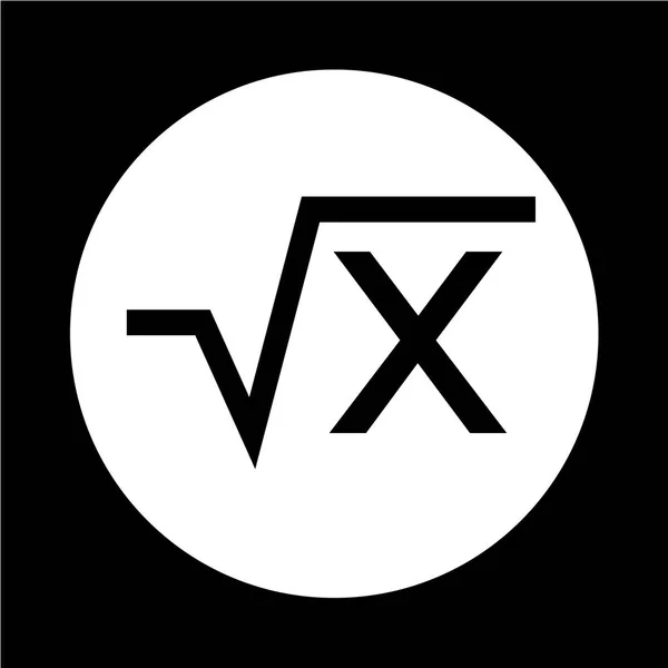 Vierkantswortel pictogram — Stockvector
