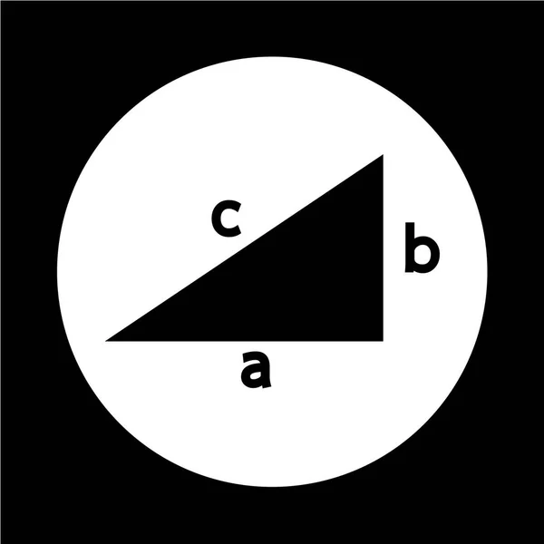 Icône théorème Pythagore — Image vectorielle