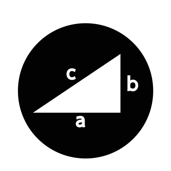 Icona del teorema di Pitagora — Vettoriale Stock