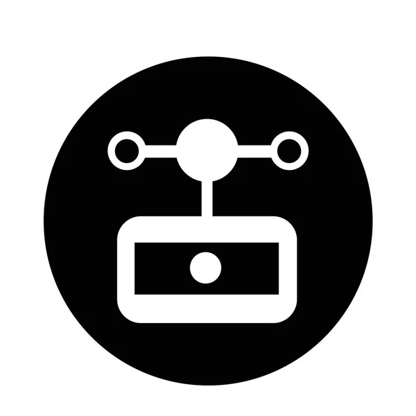 Anemometer wind meter pictogram — Stockvector