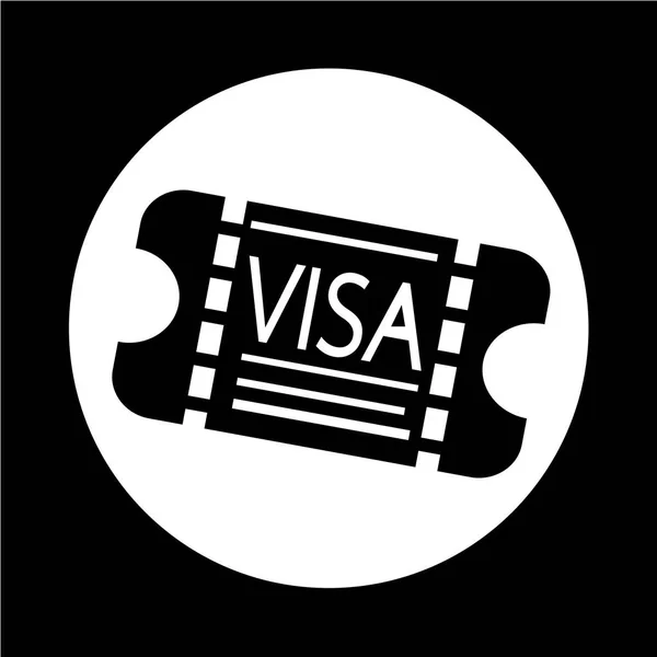 Ingången visum ikonen — Stock vektor