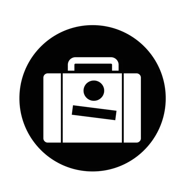 Koffer eenvoudig pictogram — Stockvector