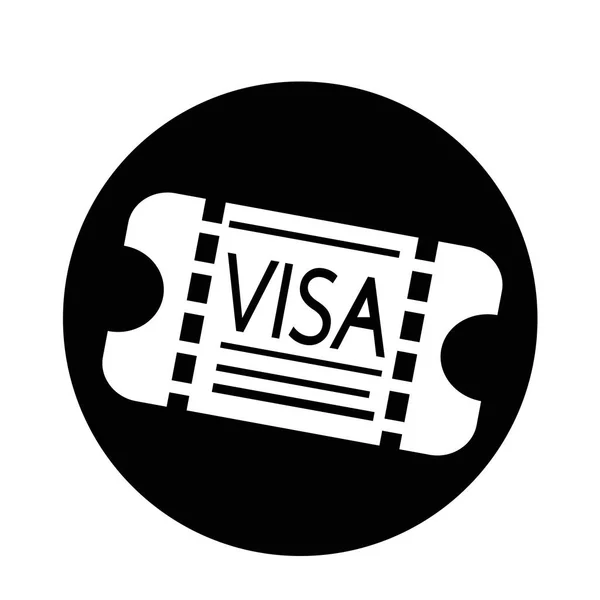 Icône Visa d'entrée — Image vectorielle