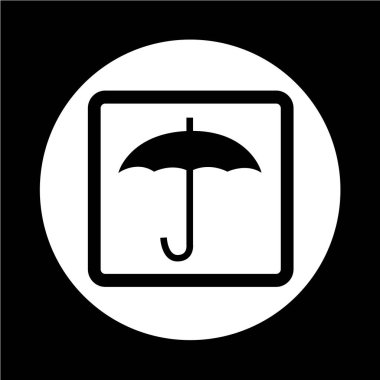 kırılgan düz simgesi