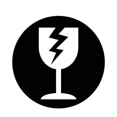 kırılgan düz simgesi