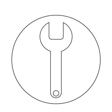 Düz İngiliz anahtarı simgesini