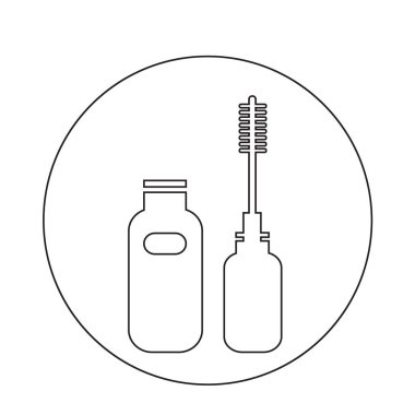 Maskara düz simgesi